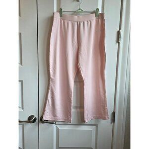 Reebok Women’s XL Pale Pink Active Pants | Stretch Nylon Bootcut Y2K
